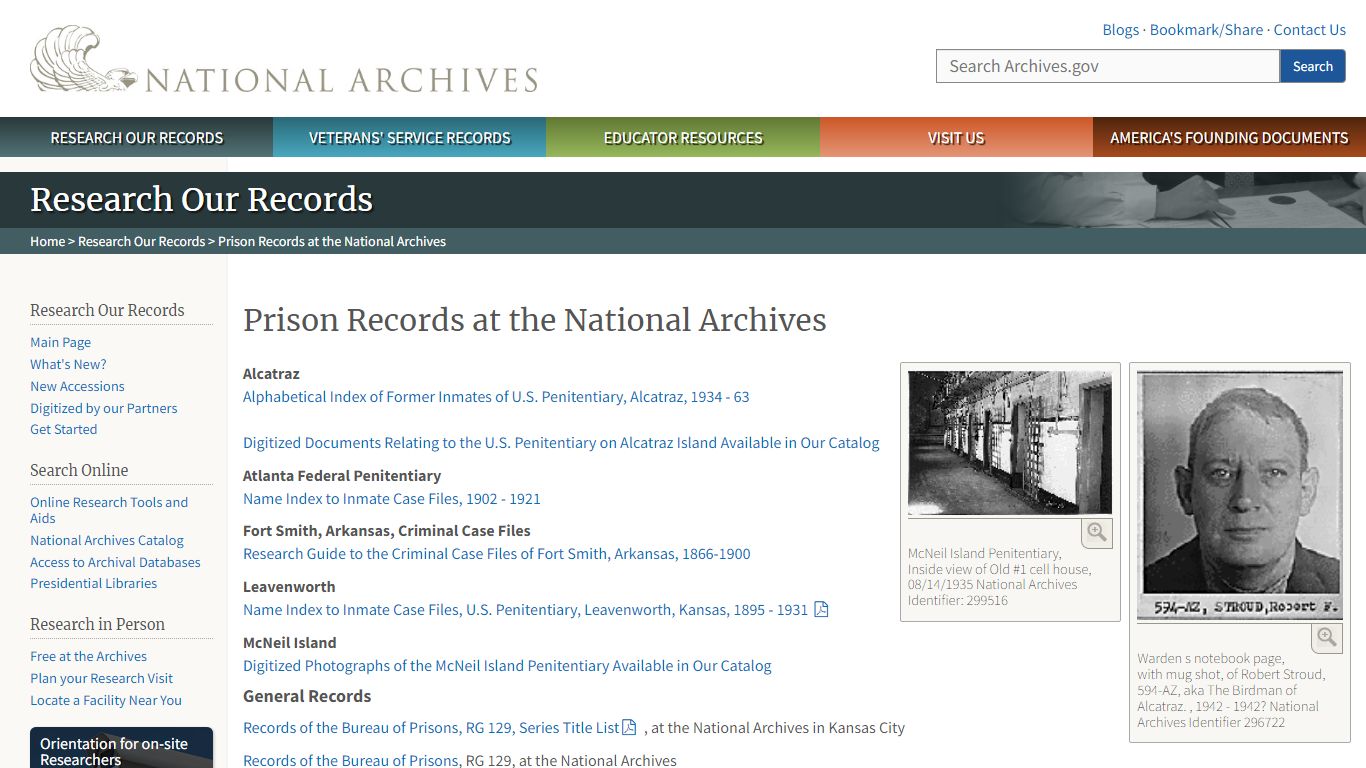Prison Records at the National Archives | National Archives