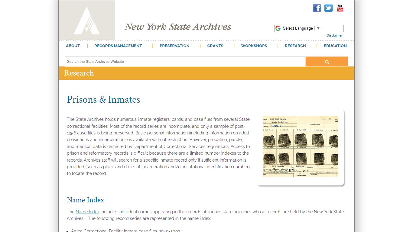 Prisons & Inmates | New York State Archives